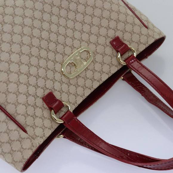 CELINE Macadam Canvas Hand Bag Beige Auth 76899 - Picture 6 of 16